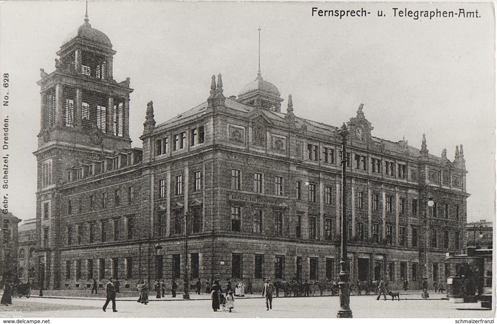 Repro Foto Dresden Altstadt Postplatz Post Fernsprechamt Telegraphenamt Wallstraße Marienstraße Wilsdruffer Straße - Sonstige & Ohne Zuordnung