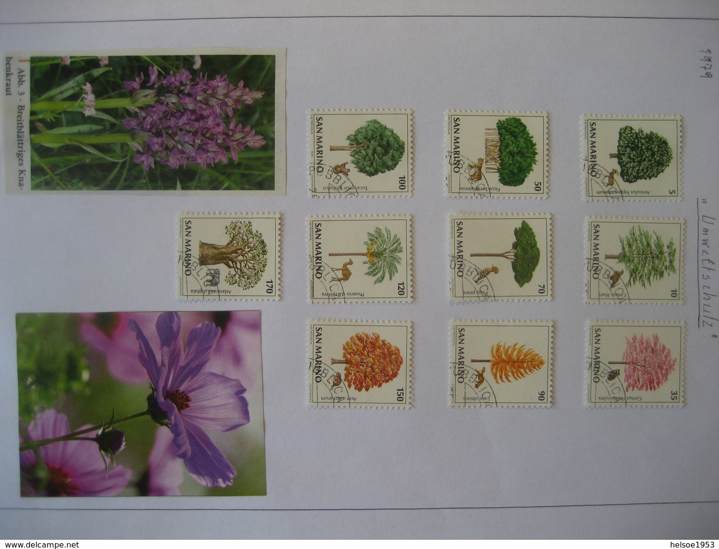 San Marino 1966/79- 2 Blätter Umweltschutz Mi. 1188-1197 Und Meeresfauna Mi. 869-878 - Oblitérés