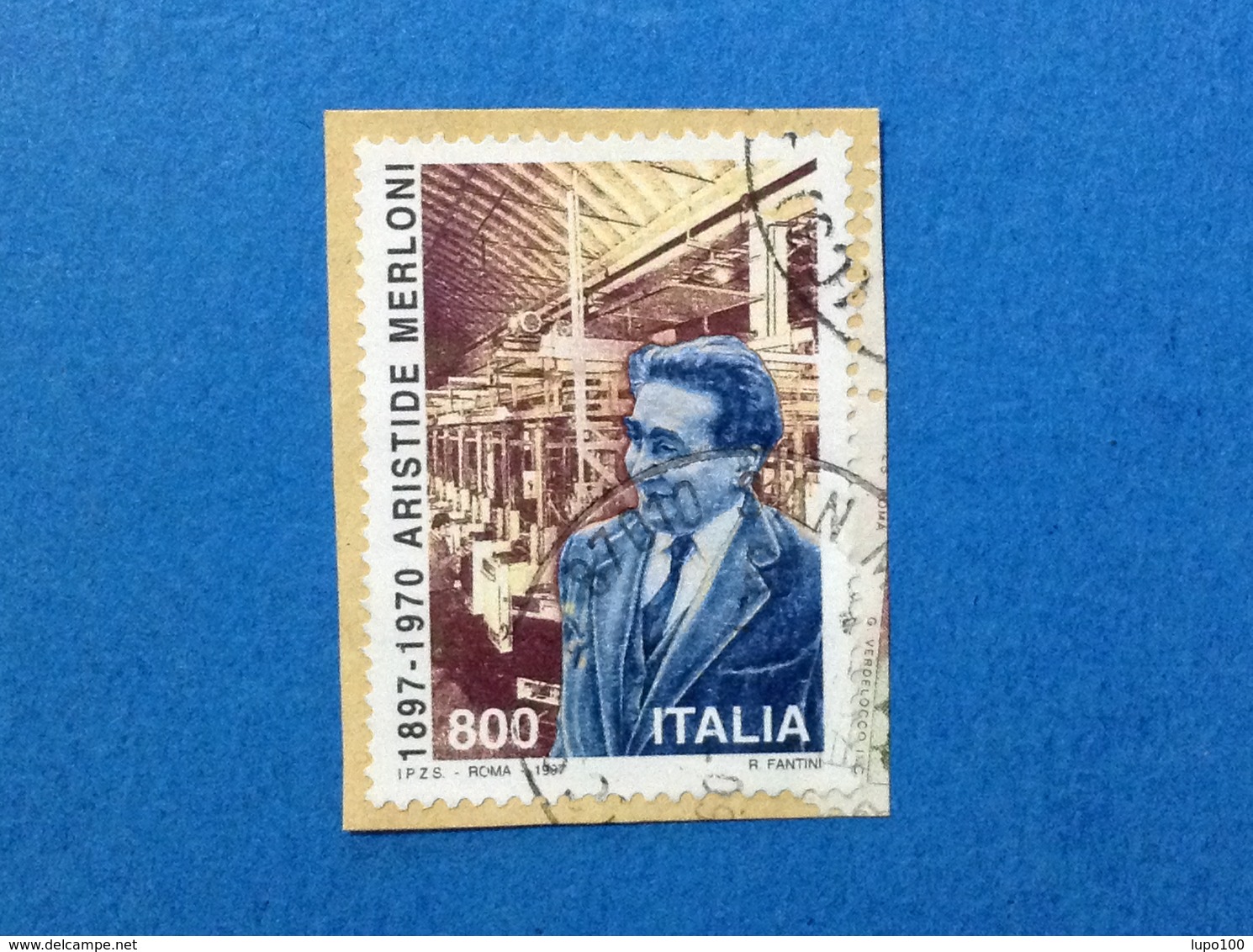 1997 ITALIA FRANCOBOLLO USATO STAMP USED ARISTIDE MERLONI - 1991-00: Usati