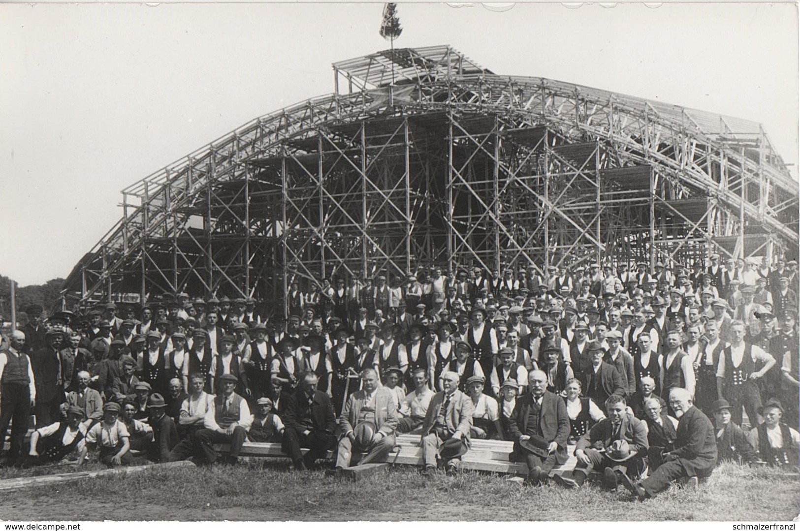 Repro Foto Dresden Johannstadt Striesen Sängerhalle Richtfest Im Bau 1. Sächsisches Sängerbundfest 1925 Sängerbund - Sonstige & Ohne Zuordnung