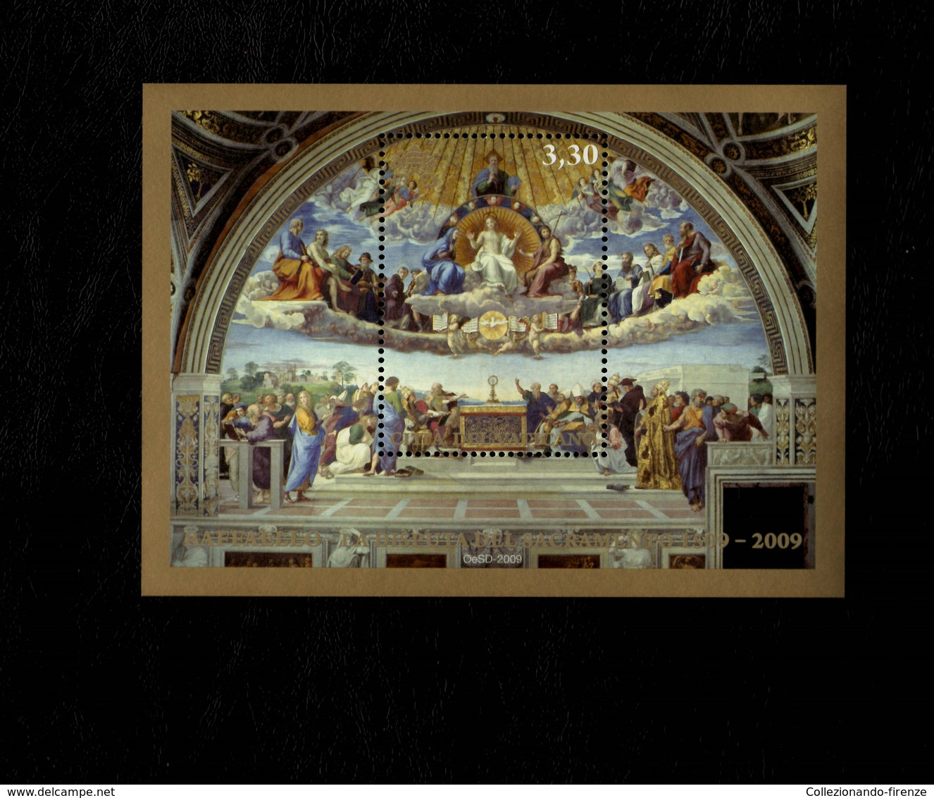 Città Del Vaticano 2009 V Centenario Dell'Affresco Disputa Del Sacramento MNH** Foglietto - 2001-10:  Nuovi