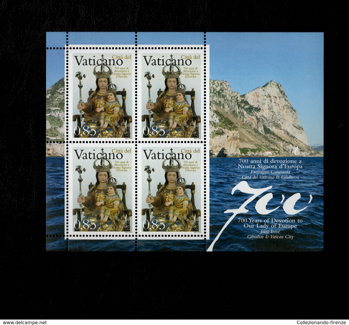 Città Del Vaticano 2009 700 Anni Di Devozione A Nostra Signora D'Europa  MNH** Foglietto Emissione Congiunta - 2001-10:  Nuovi