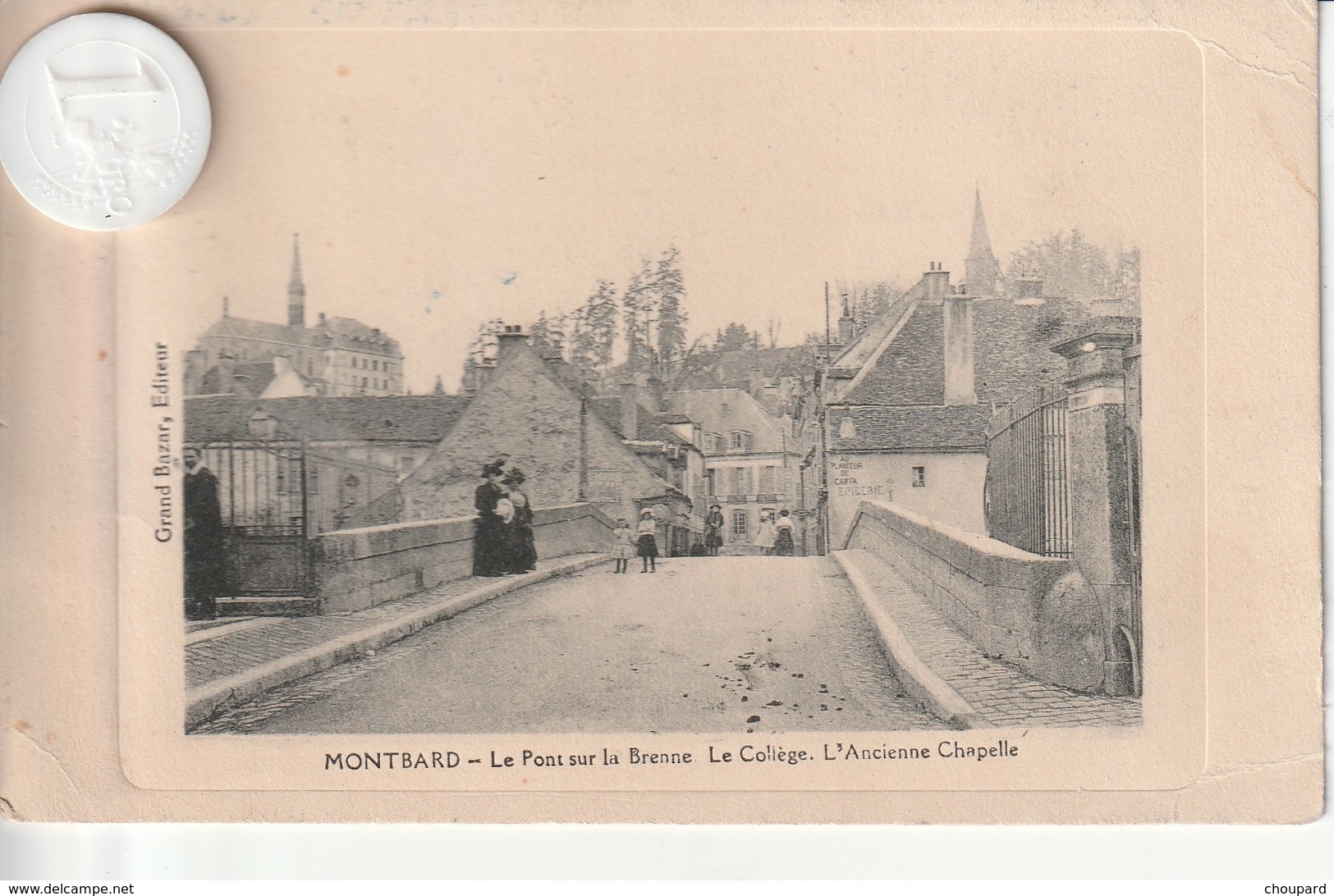 21 - Très Belle Carte Postale Ancienne De MONTBARD   Le Pont Sur La Brenne   Le Collège - Montbard