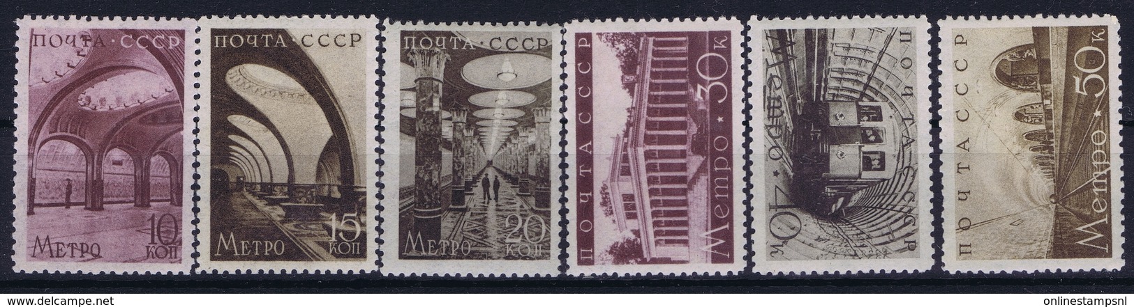 Russia Mi 646 - 651 MH/* Flz/ Charniere 1938 Metro - Ungebraucht