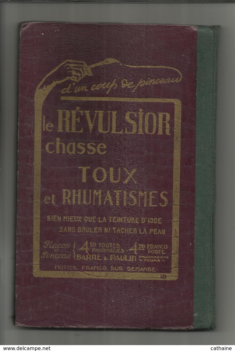 03 . MONTLUCON . AGENDA 1929 DE LA GRANDE PHARMACIE DE PARIS ." L. BEAUVISAGE "  .  27 . BD DE COURTAIS   211 PAGES - Grand Format : 1921-40