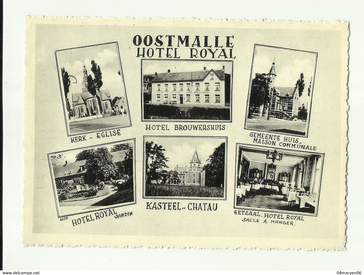 ***  1 X OOSTMALLE  ***   -   Hotel Royal  -  Zie / Voir Scan's - Malle