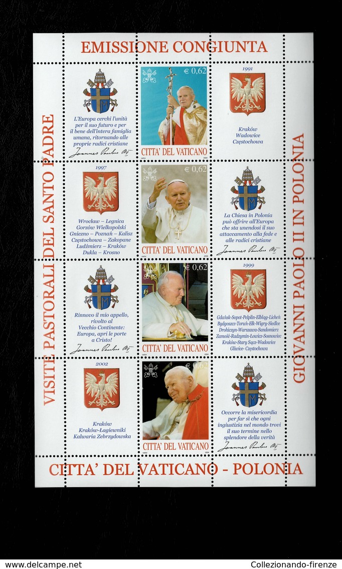 Città Del Vaticano 2004 La Polonia E L'Europa  MNH** Foglietto - 2001-10:  Nuovi