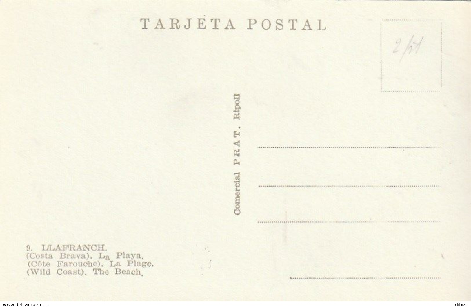 Tarjeta Postal. España. Llafranch. La Playa.  Bahía Animación. - Gerona