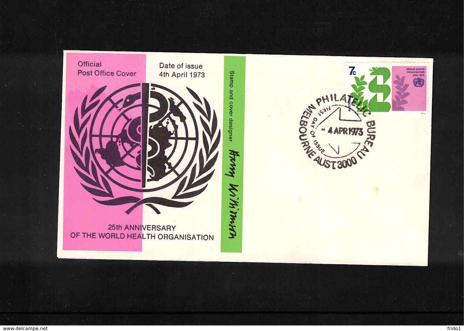 Australia 1973 World Health Organisation FDC - Medizin