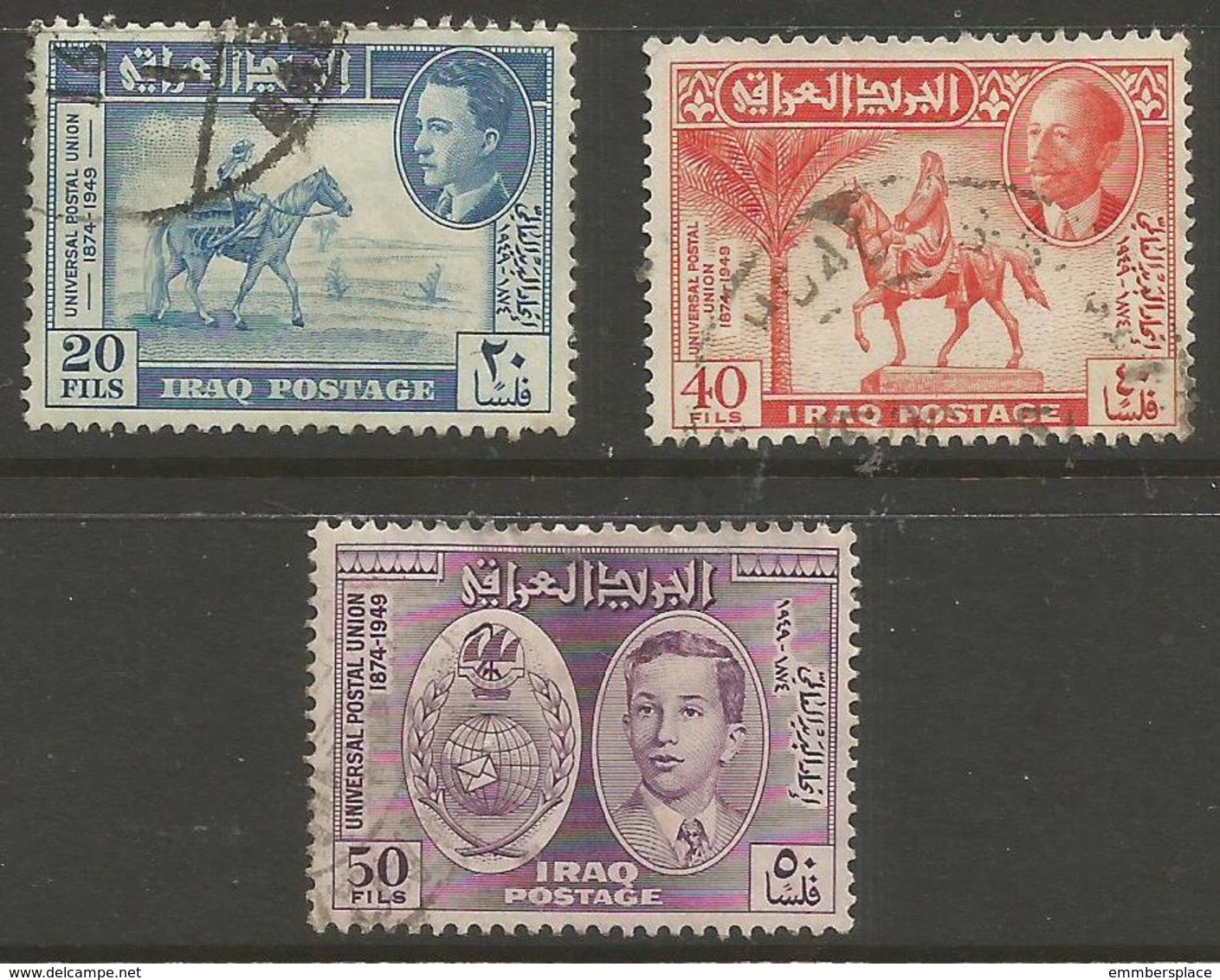 Iraq - 1949 UPU Anniversary Used  SG 339-41 - Irak