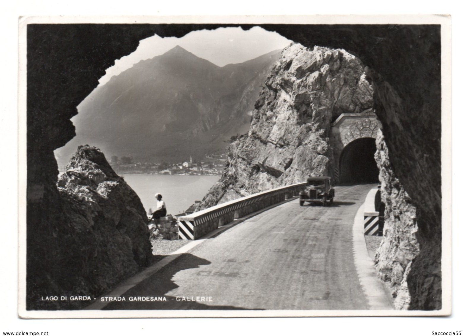 LAGO DI GARDA STRADA GARDESANA GALLERIE CON AUTOMOBILI ANNI 40 - Altri & Non Classificati