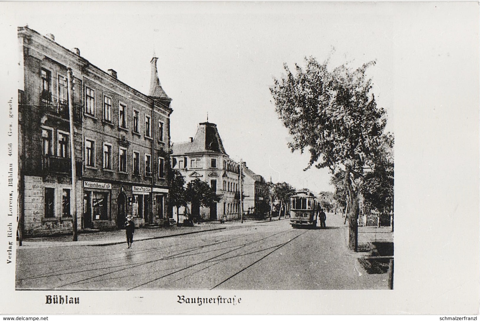 Repro Foto Dresden Bühlau Bautzner Straße Landstraße Elisabethstraße Fleischerei Hering Weinstube Cafe Lorenz Süßemilch - Sonstige & Ohne Zuordnung