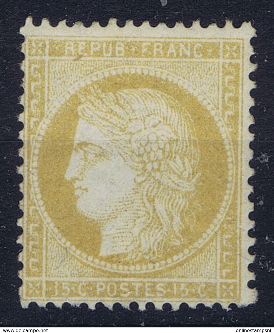 France Yv 59 MH/* Flz/ Charniere Petit Chiffre  Very Light Hinged - 1871-1875 Cérès