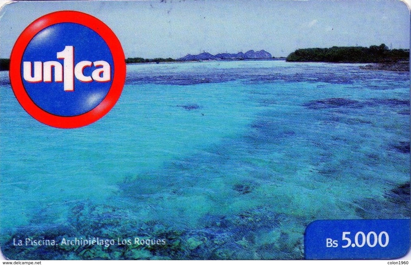 VENEZUELA, GSM-RECARGA. La Piscina, Archipiélago Los Roques, UNI1-0225. (254) - Venezuela