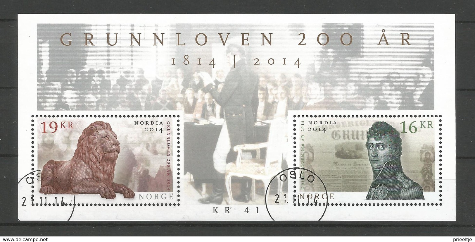 Norway 2014 Constitution Bicentenary  Sheet Y.T. F 1803 (0) - Blocs-feuillets