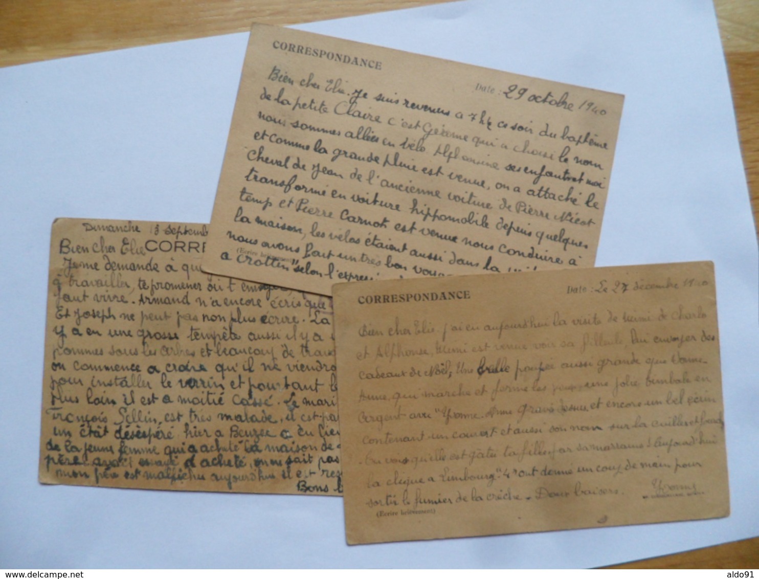 (Militaria - Période 1940..) - Lot (4) De 3 Cartes Postales De Prisonnier De Guerre - Stalag IV B........voir Scans - Other & Unclassified
