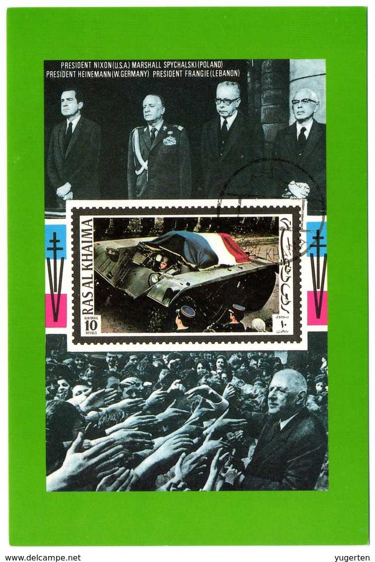 Postcard - Mint - Neuve - De Gaulle - Limited & Numbered Edition France - Politics - Post Cards - Postkarten Cartoline - Stamps (pictures)