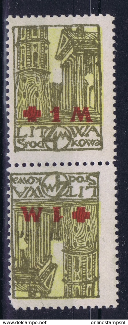 Lietuva Mittel Litauen Mi 30K Kehrdruckpare  Postfrisch/neuf Sans Charniere /MNH/** - Lituania