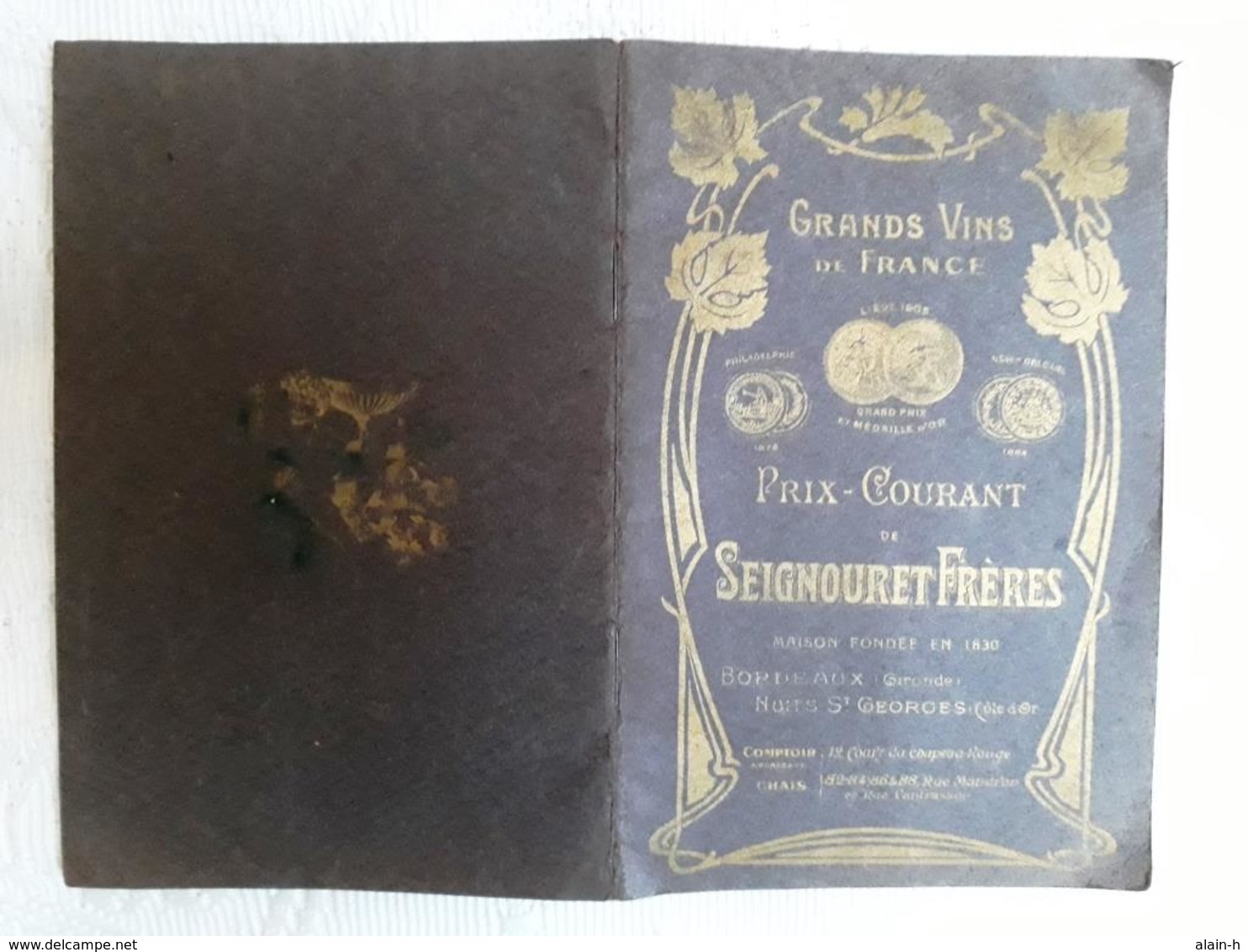 Livret Tarifs 1911 SEIGNOURET Frères Bordeaux Vins Spiritueux - Otros & Sin Clasificación