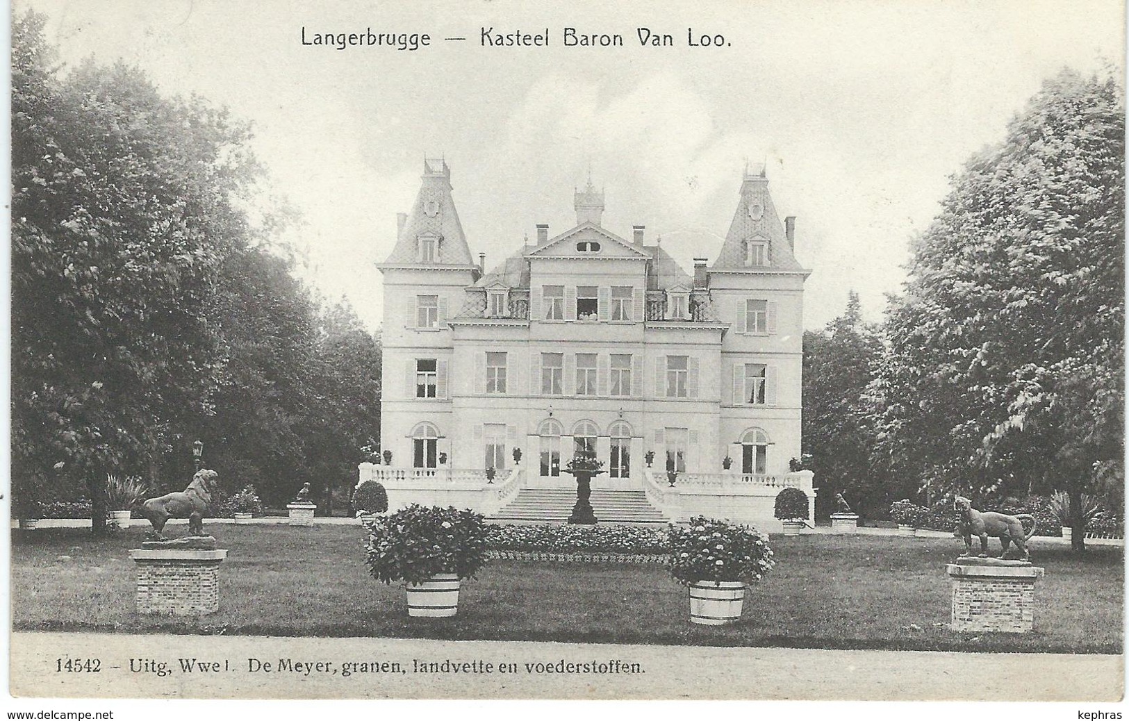 LANGERBRUGGE Kasteel Baron Van Loo - Cachet De La Poste 1909 - Gent