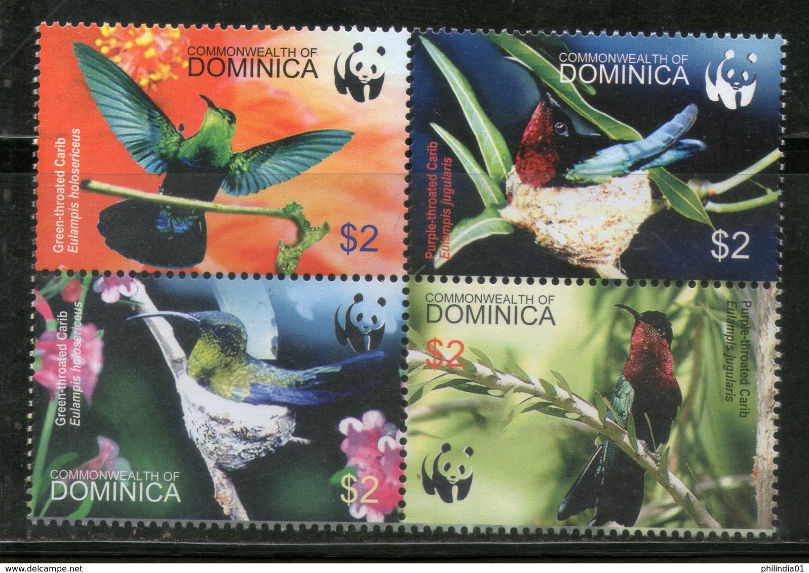 Dominica 2005 WWF Caribbean Birds Wildlife Animals Fauna Sc 2520 MNH # 361 - Unused Stamps