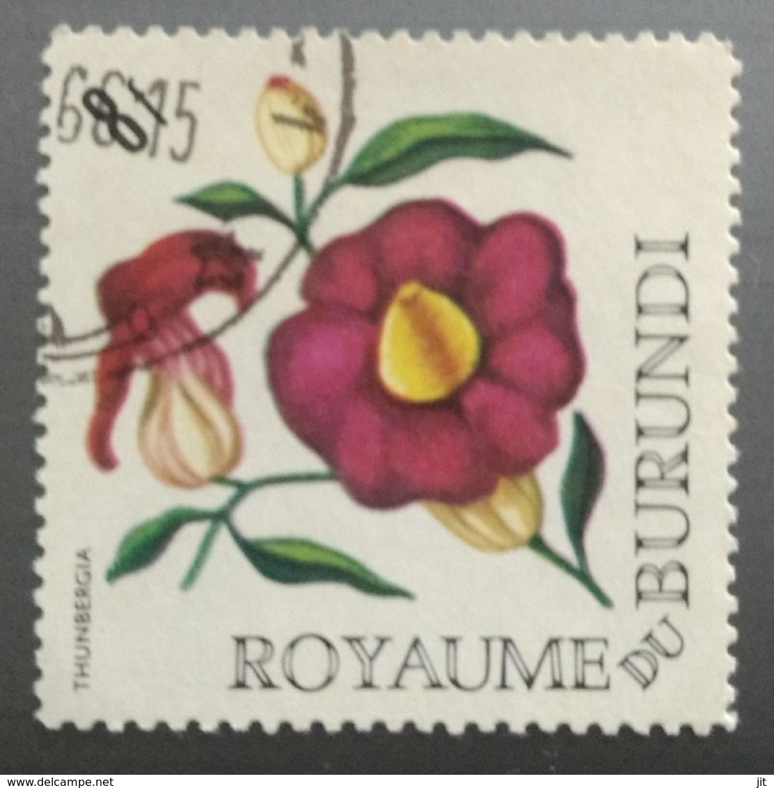 097.BURUNDI (8 F) USED STAMP FLOWER . - Gebraucht