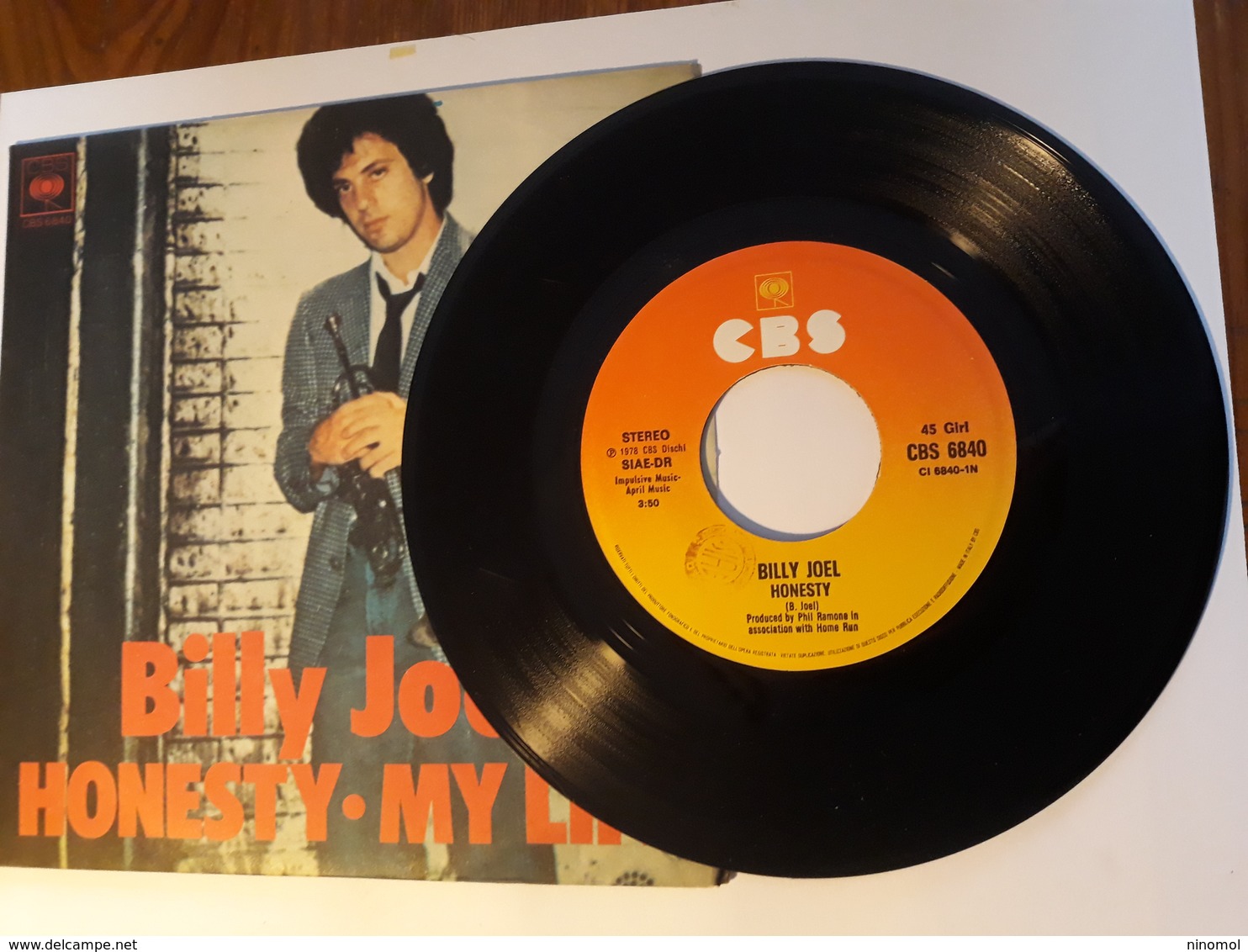 Billy Joel  -    Honesty  - CBS  6840  -  Anno 1978. - Disco, Pop