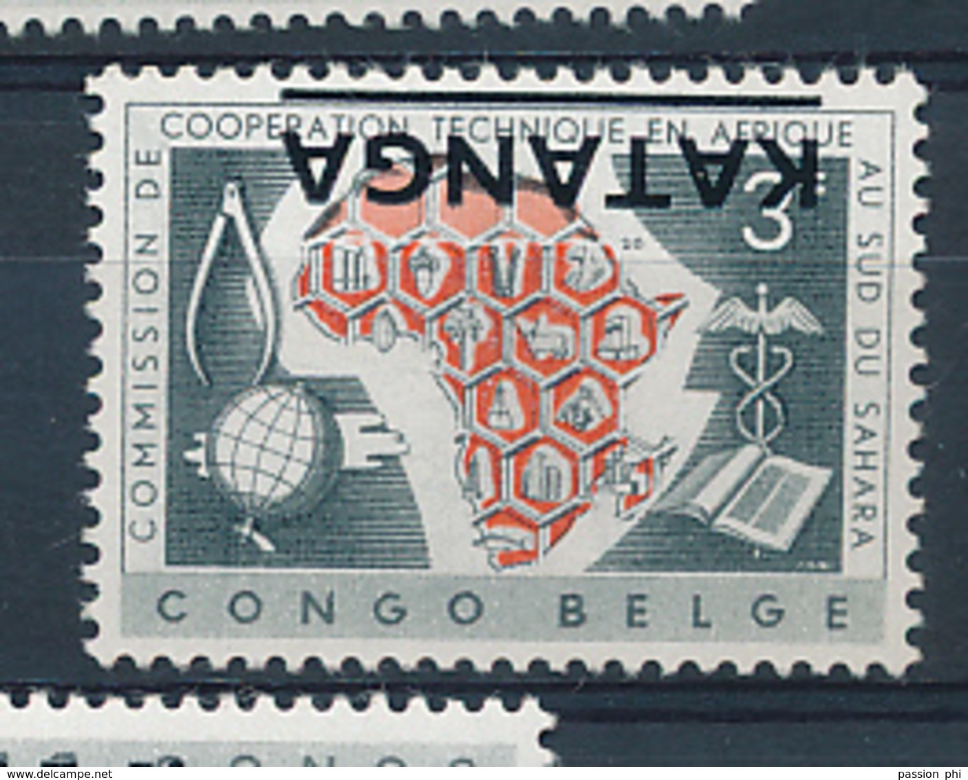 KATANGA INVERTED OVERPRINT MNH - Katanga