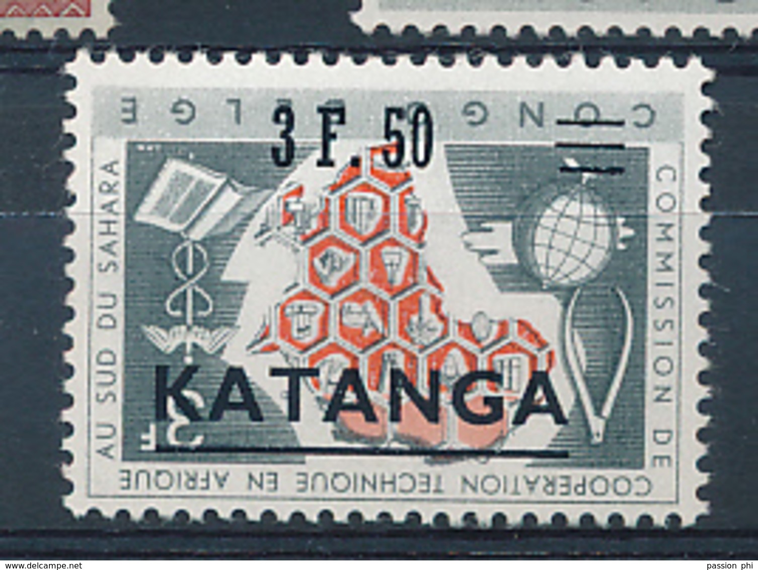 KATANGA INVERTED OVERPRINT MNH - Katanga