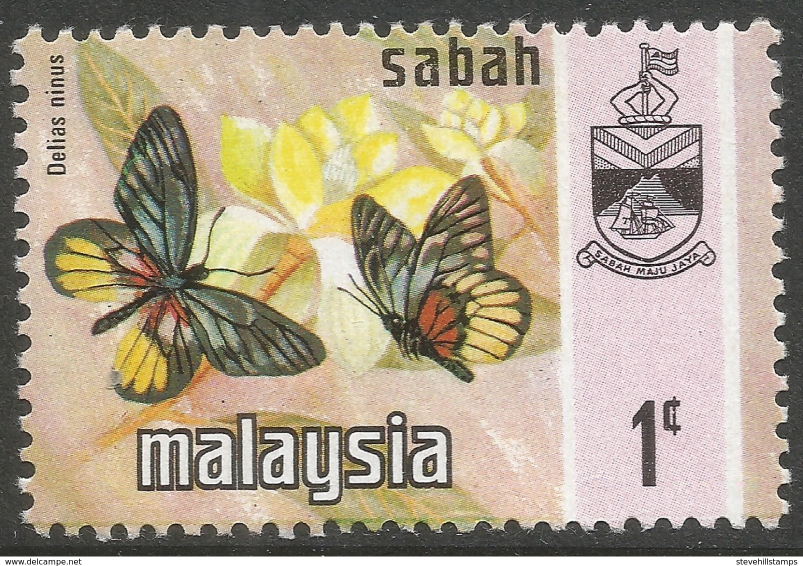 Sabah (Malaysia). 1971 Butterflies. 1c MH. SG 432 - Malaysia (1964-...)