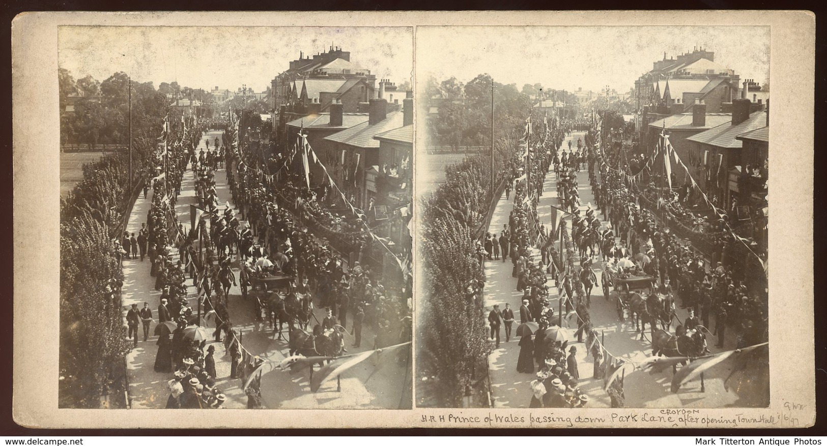 Stereoview HRH Prince Of Wales, Croydon London ENGLAND - Stereoskope - Stereobetrachter