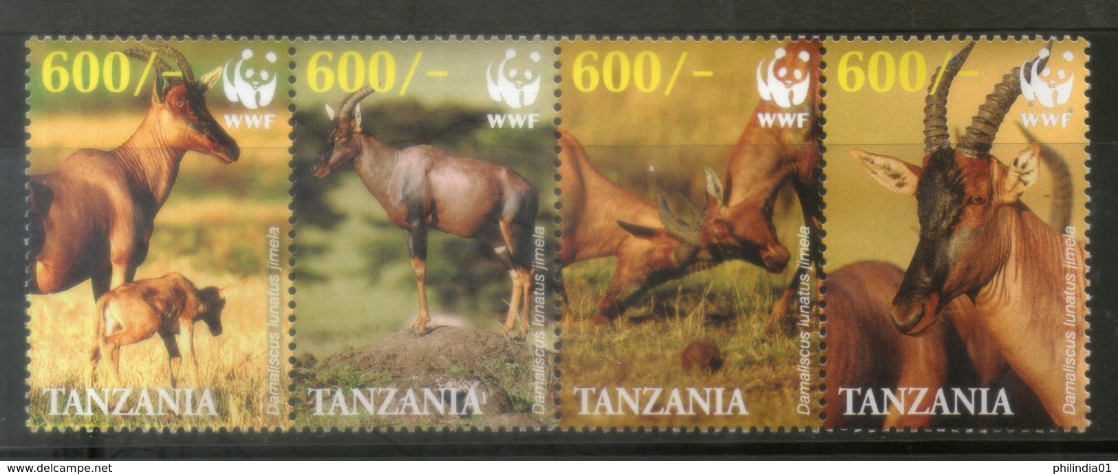 Tanzania 2006 WWF Topi Antelope Wildlife Animal Fauna Sc 2437 MNH # 392 - Unused Stamps