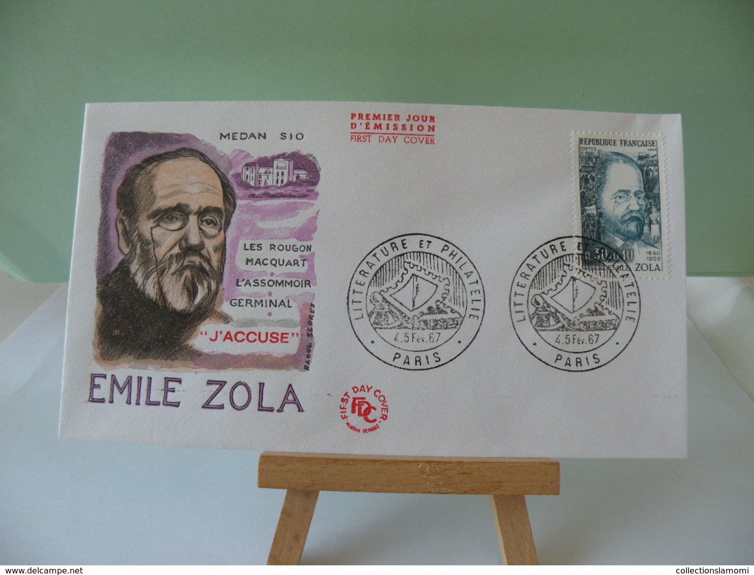 Émile Zola (littérature) - Paris - 4.2.1967 FDC 1er Jour Coté 3€ - 1960-1969