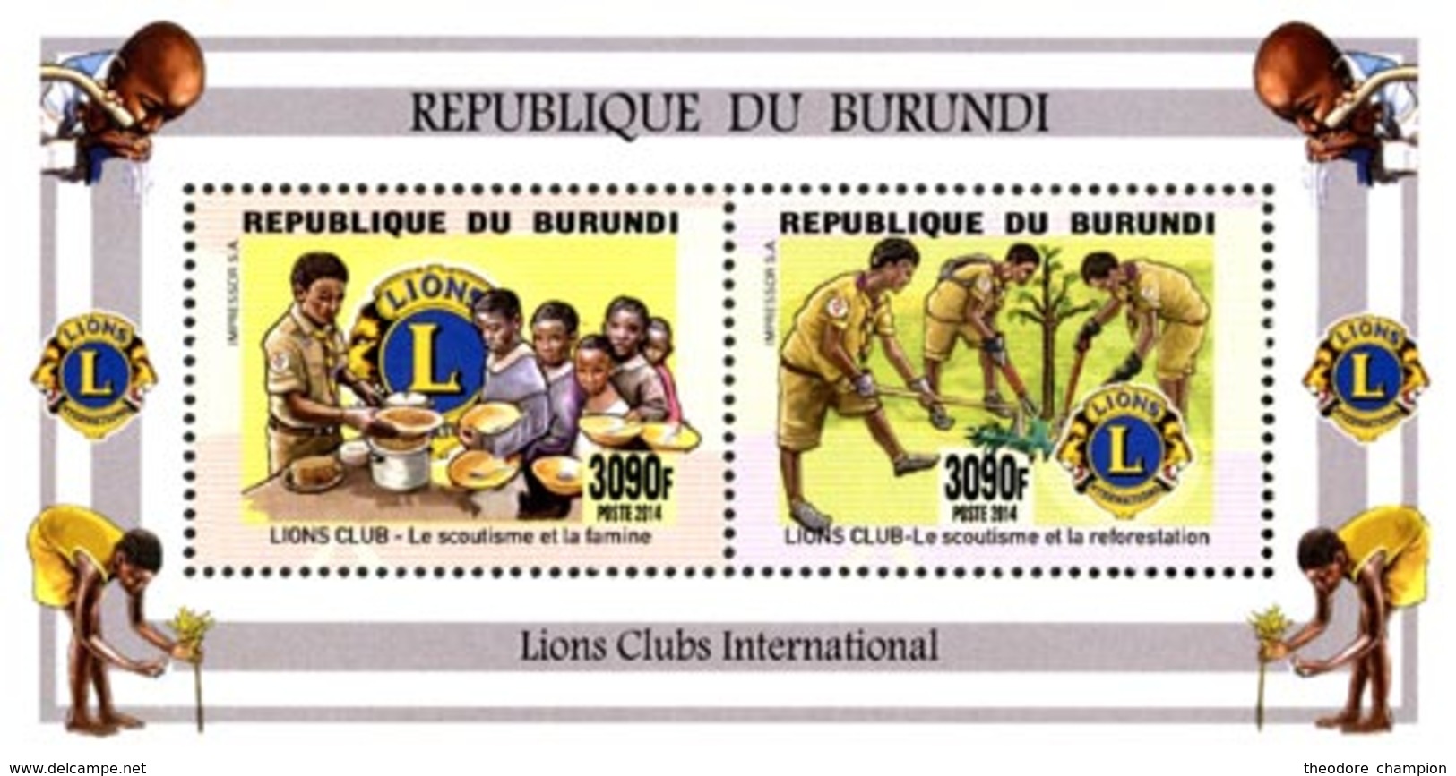 BURUNDI ONG-Lions Club Intern. 2v  Neuf ** MNH - Neufs