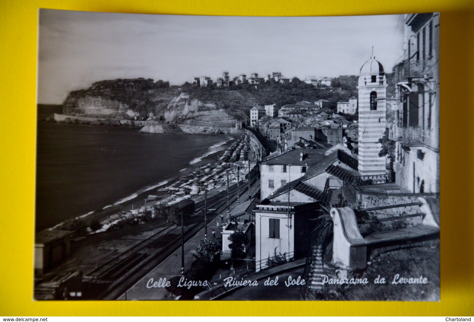 Cartolina Colle Ligure Riviera Del Sole Panorama Levante 1950 - Genova (Genoa)