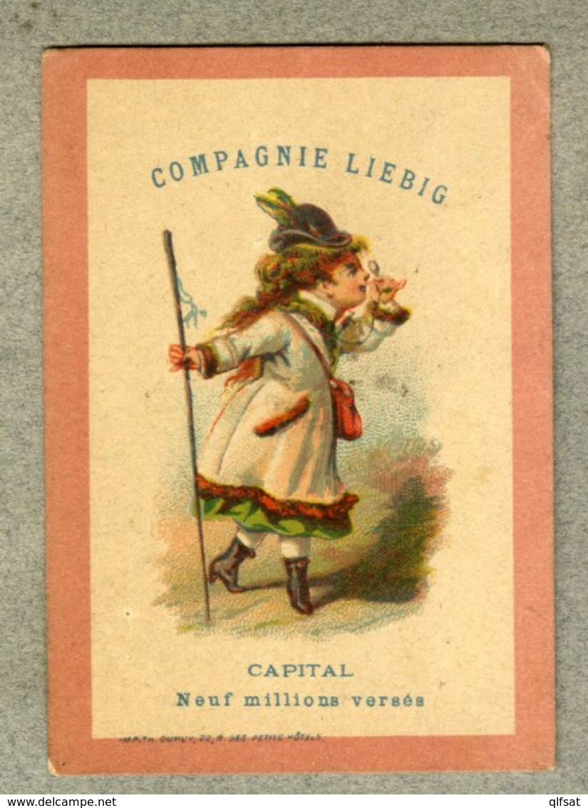 Chromo Liebig S 9 S9 Jeune Fille Monocle Young Girl Dupuy 1872 Rare Trade Card - Liebig