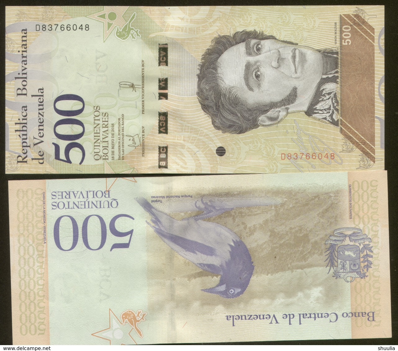 Venezuela 500 Bolivares May 2018 Pick 108 UNC - Venezuela