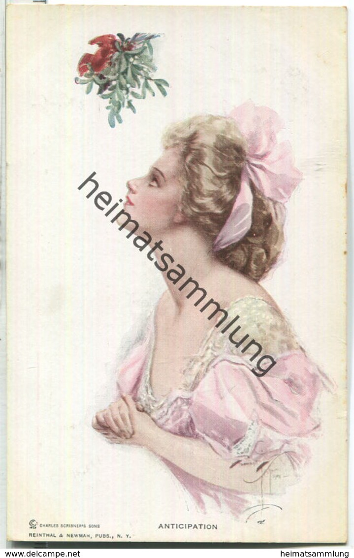 Anticipation - Künstlerkarte Signiert Harrison Fisher 1905 - Published By Reinthal & Newman N. Y. - Fisher, Harrison
