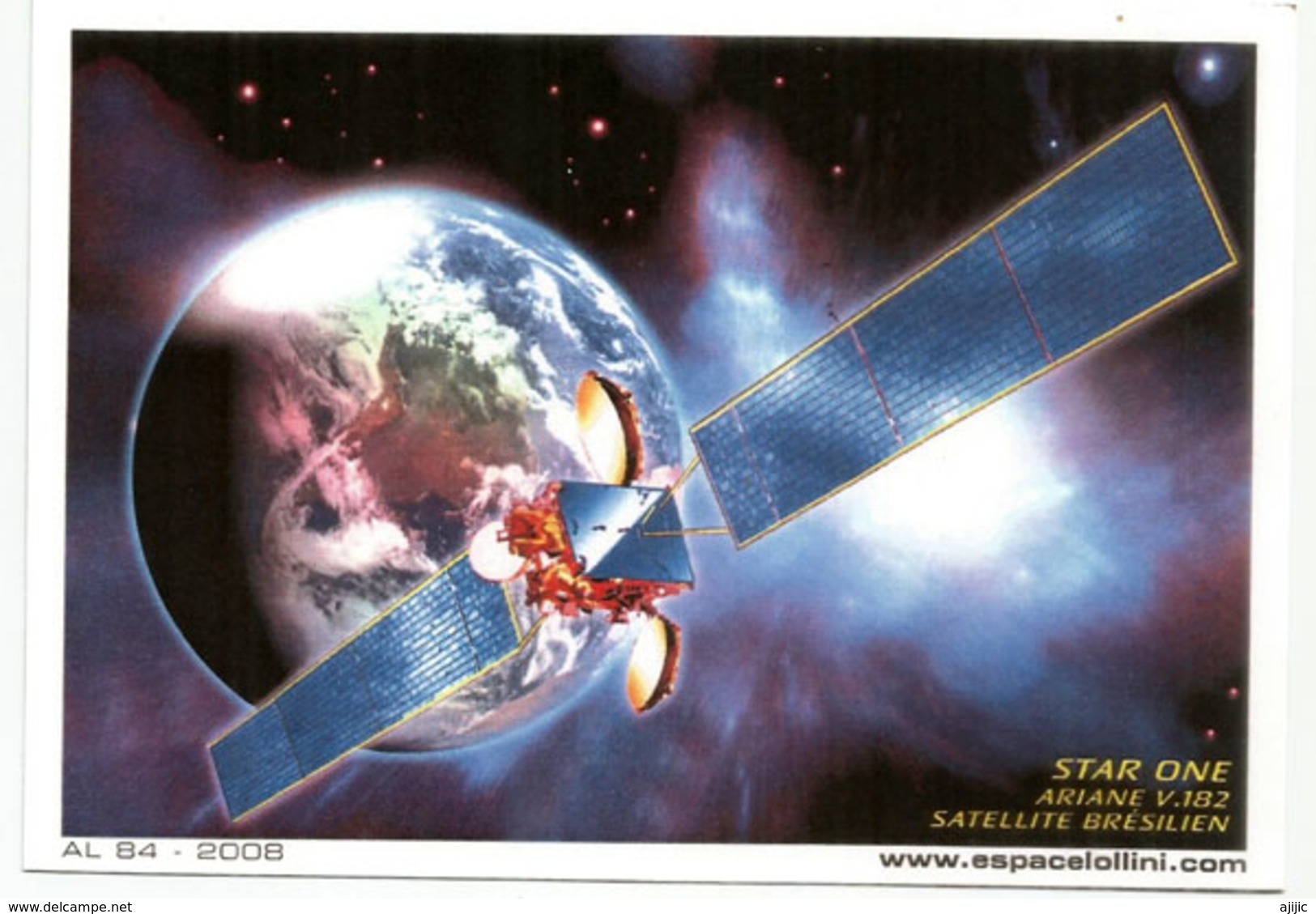 Lancement Du Satellite De Télécommunication Bresilien STAR ONE C2. (Ariane 5ECA Carrier Rocket Kourou)  Carte Souvenir - Cartoline Maximum