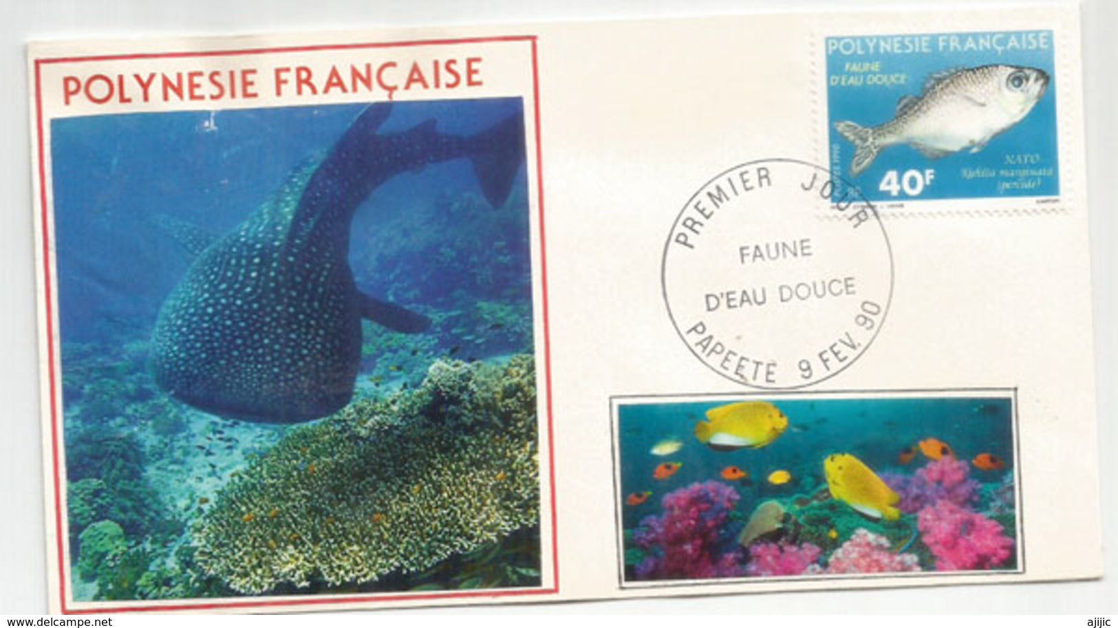 Poissons De Polynesie, Enveloppe De Papeete 1990 - Lettres & Documents