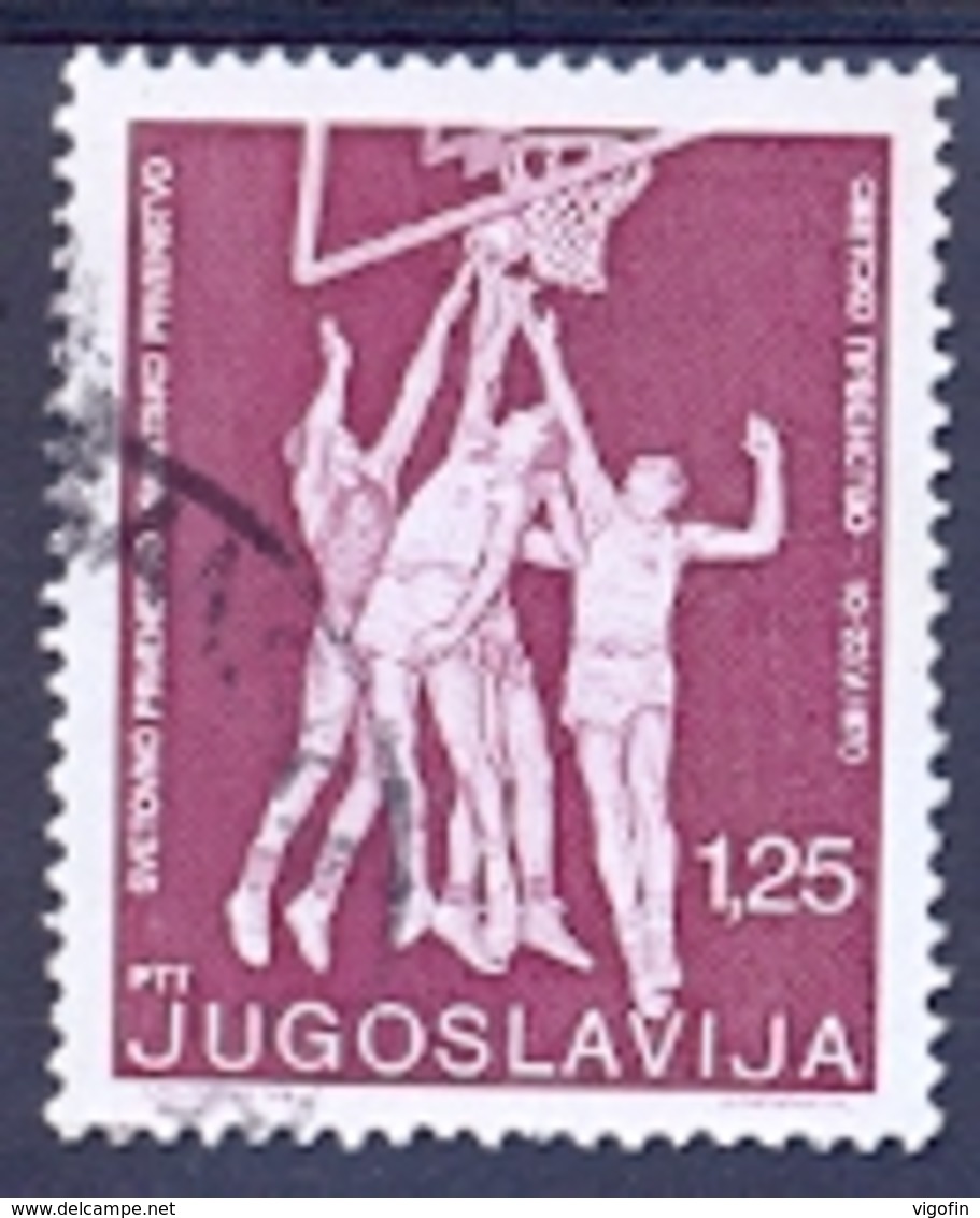 YU 1970-1378 BASKETBALL WORLDCHAMPIONSHIP, YUGOSLAVIA, 1 X 1v, Used - Basketball