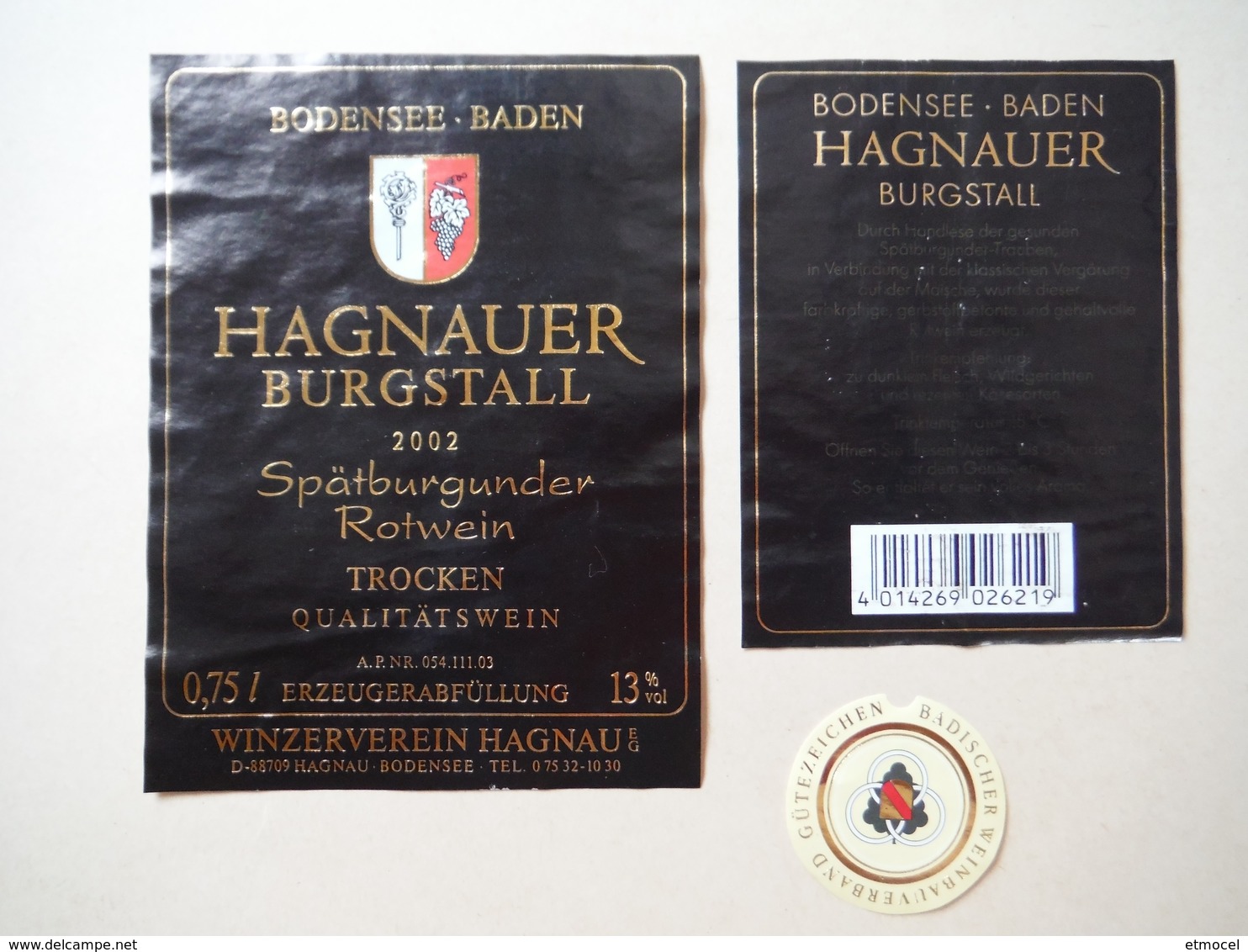 Baden Bodensee - Hagnauer Burgstall Spätburgunder 2002 - Winzerverein Hagnau EG - Deutschland - Sonstige & Ohne Zuordnung