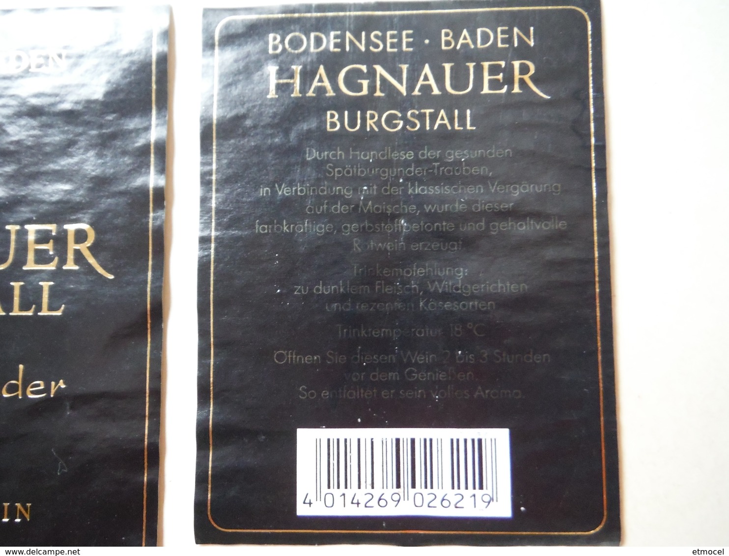 Baden Bodensee - Hagnauer Burgstall Spätburgunder 2002 - Winzerverein Hagnau EG - Deutschland - Sonstige & Ohne Zuordnung