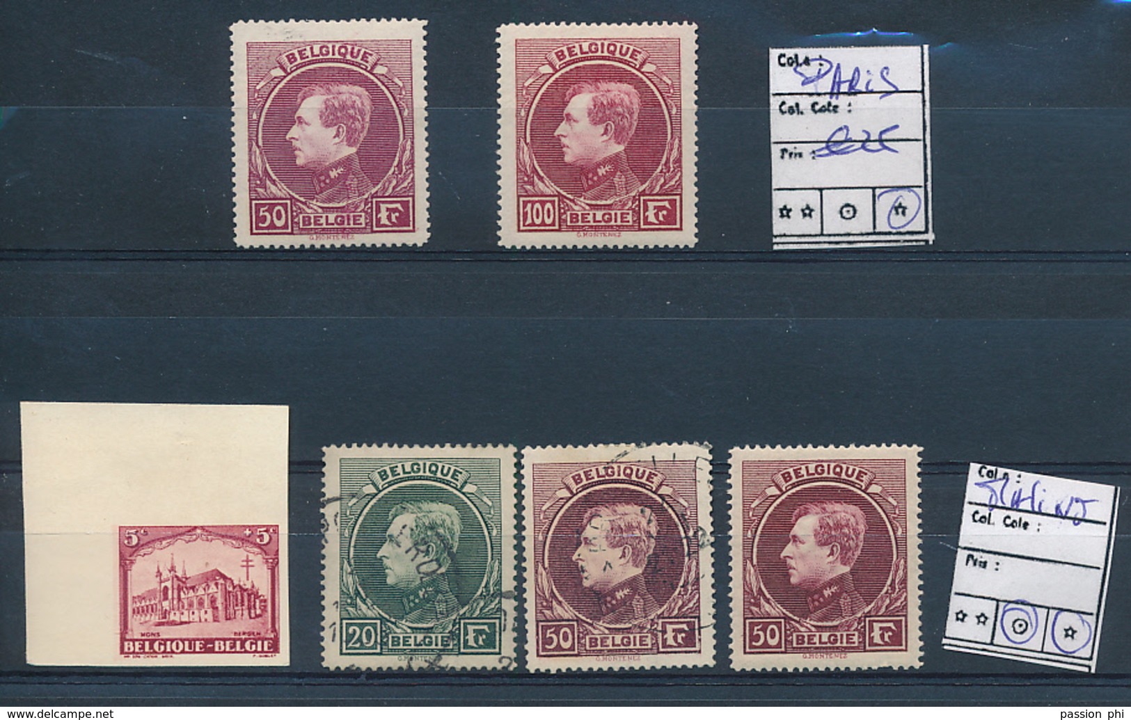 BELGIUM  SMALL SELECTION LH OR USED - 1929-1941 Grand Montenez