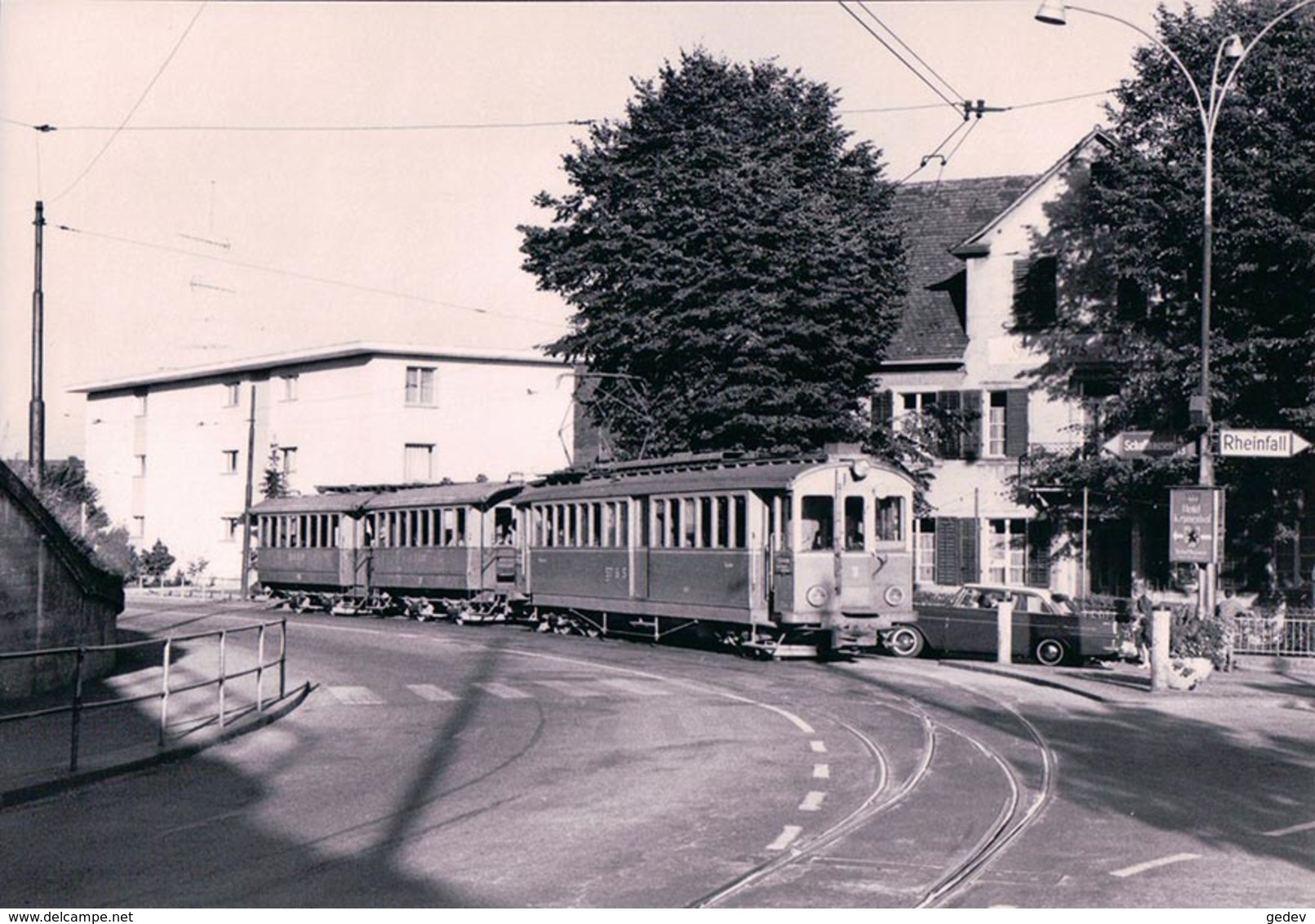 Suisse SH, Chemin De Fer, Strassenbahn Schaffhausen - Schleitheim, Neuhausen-Rheinhof, Photo 1964 BVA, StSS 1410 - Neuhausen Am Rheinfall