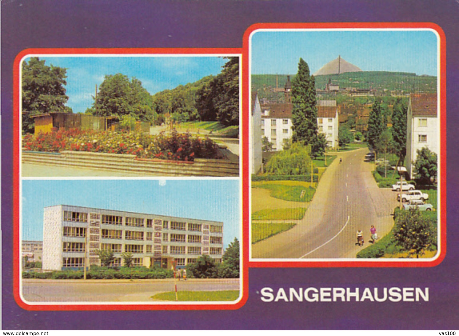 80924- SANGERHAUSEN- PARK, STREET VIEWS, CAR - Sangerhausen