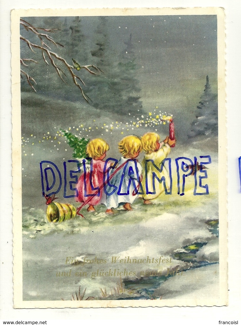Ein Frohes Weihnachtsfeest Und ...Forêt Enneigée, Petits Anges, Cloche Et Bougie - Autres & Non Classés
