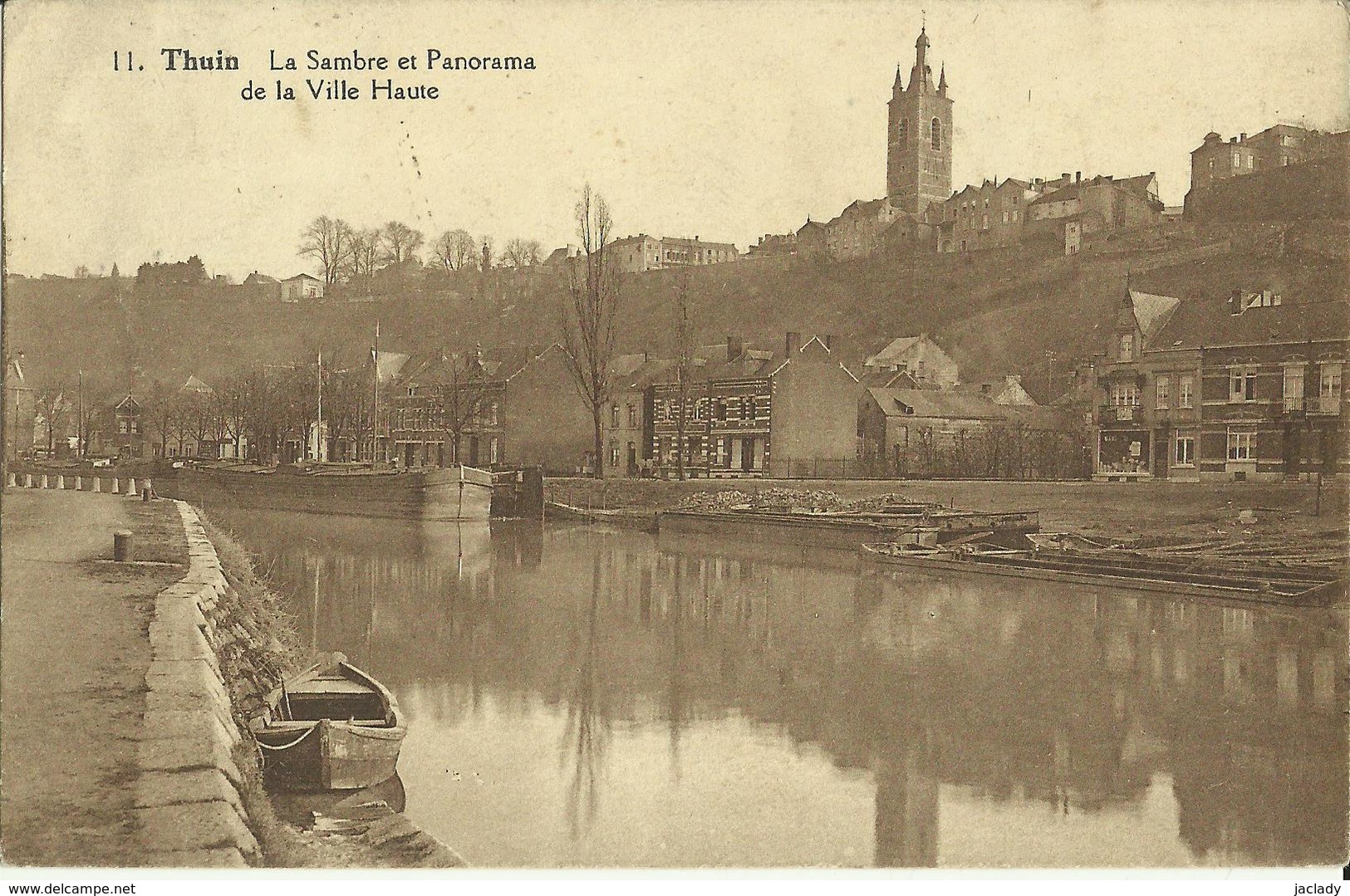 Thuin -- La Sambre Et Panorama De La Ville - Haute.    (2 Scans) - Thuin