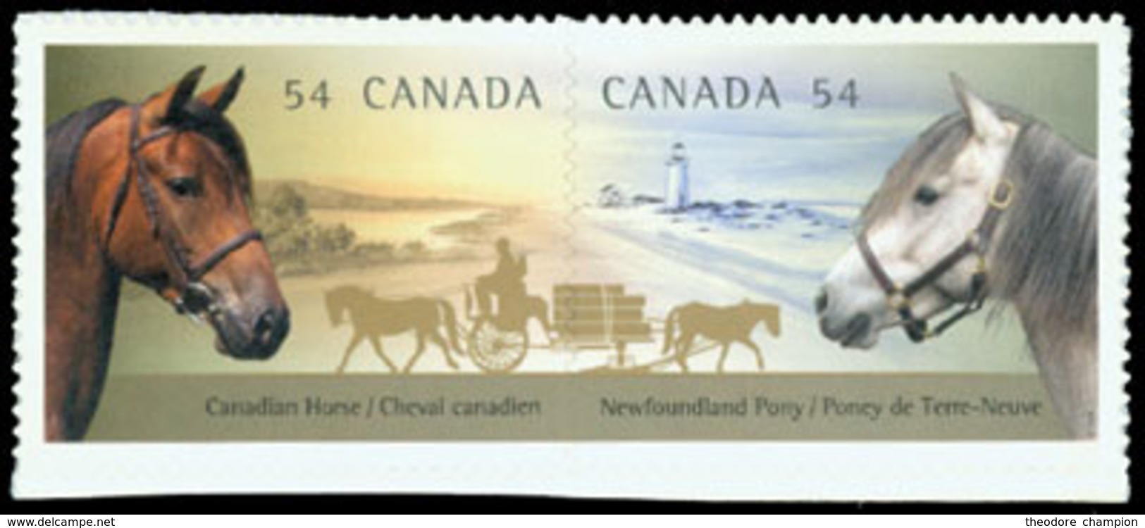 CANADA TP/Carn.Chevaux Du Canada 2v Neuf ** MNH - Neufs