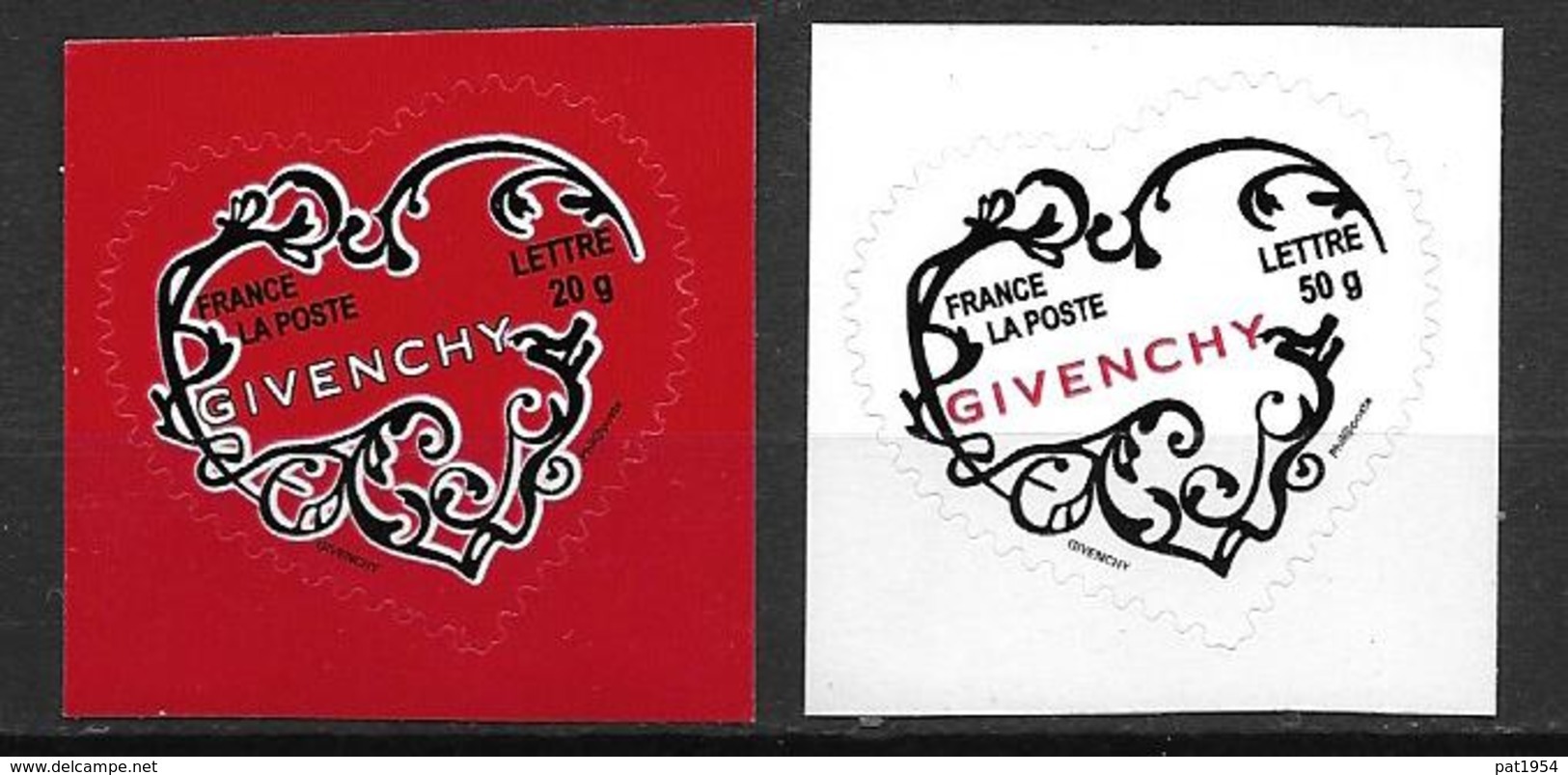 France 2007 Timbres Adhésifs Neufs** N°102/103 Saint Valentin Givenchy Cote 22 Euros - Autres & Non Classés